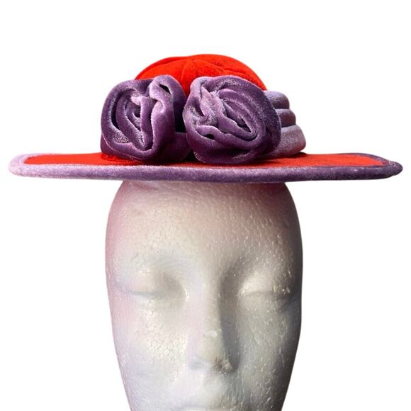 Red Hat Society Purple Rose bow Trim Doll Plush Small Decoration Toy Accessory - Picture 2 of 12